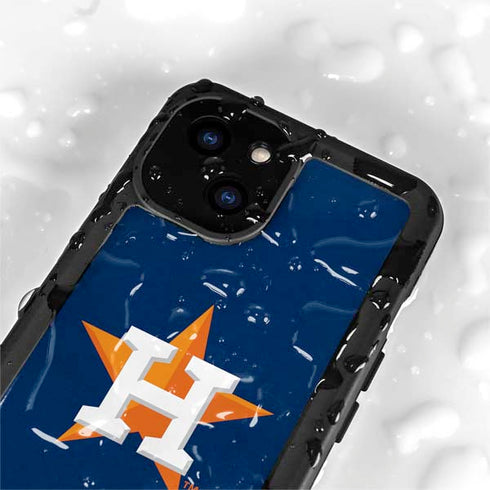 MLB Houston Astros Distressed iPhone 15 Plus Waterproof Case